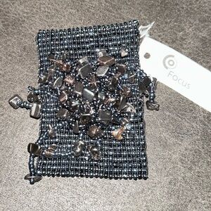 Gun metal bracelet with stretch